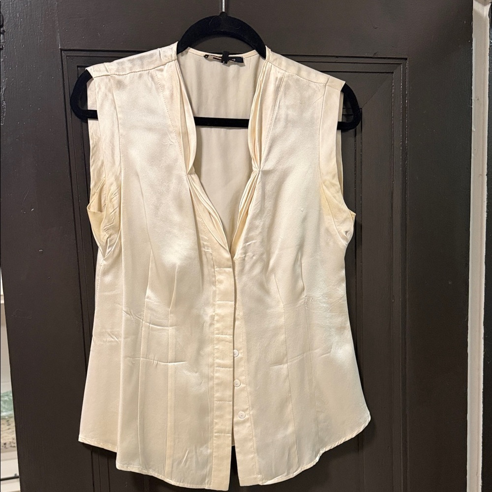Nanette Lepore Cream Satin Blouse